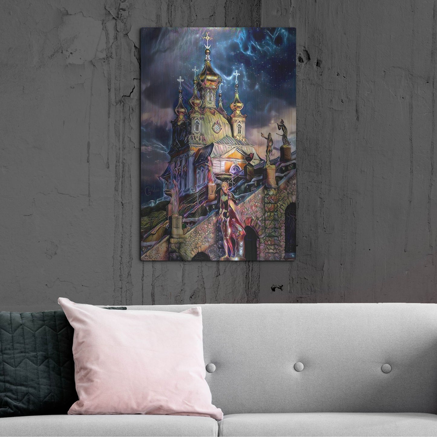 Luxe Metal Art 'Saint Petersburg Russia Peterhof Palace' by Pedro Gavidia, Metal Wall Art,24x36