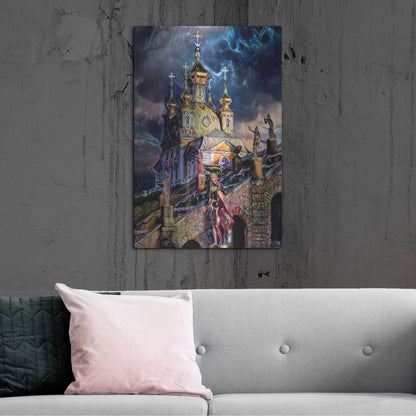 Luxe Metal Art 'Saint Petersburg Russia Peterhof Palace' by Pedro Gavidia, Metal Wall Art,24x36