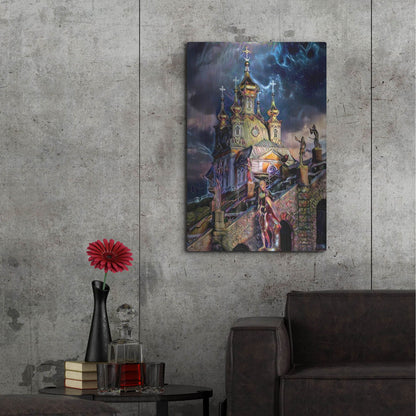 Luxe Metal Art 'Saint Petersburg Russia Peterhof Palace' by Pedro Gavidia, Metal Wall Art,24x36