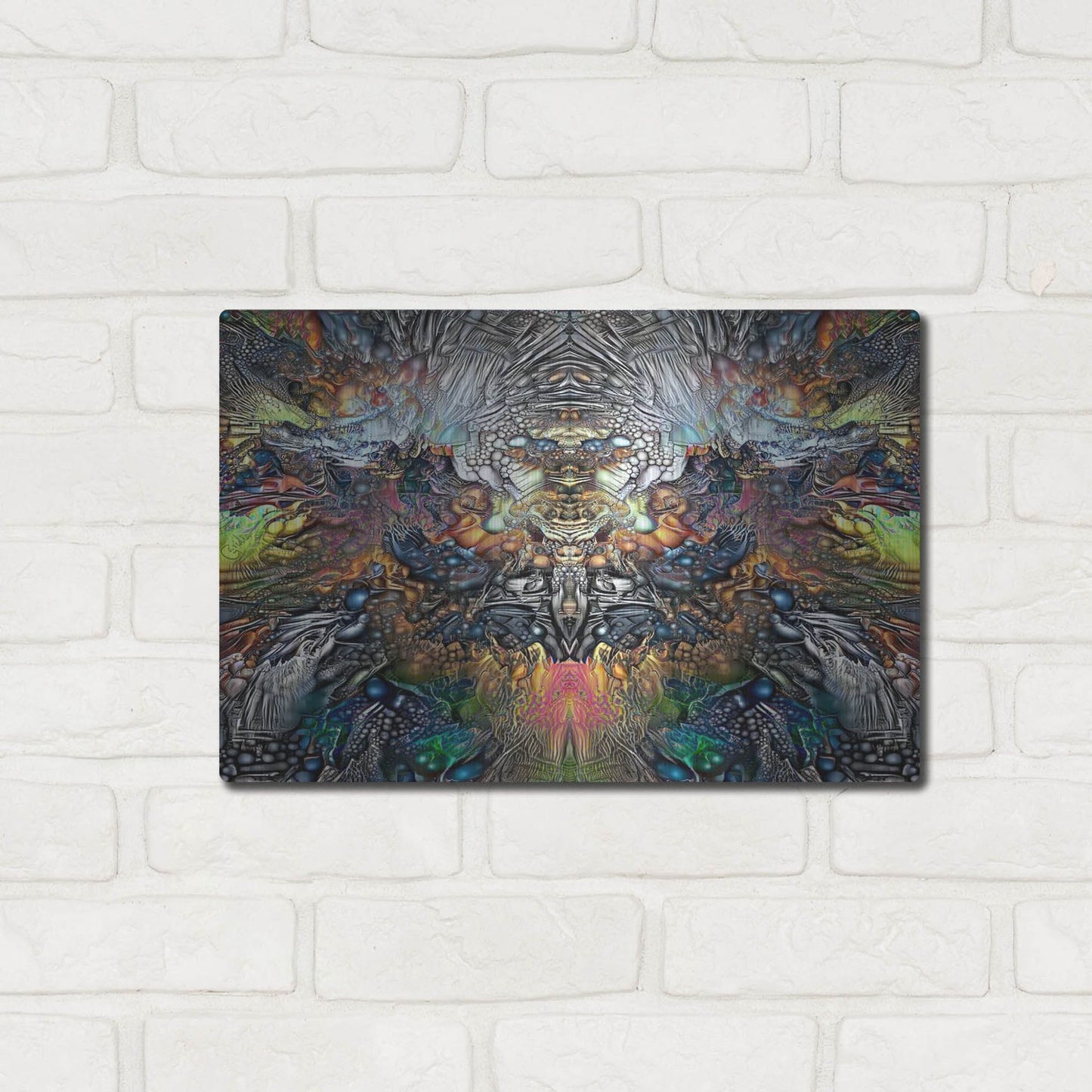 Luxe Metal Art 'Samael' by Pedro Gavidia, Metal Wall Art,16x12