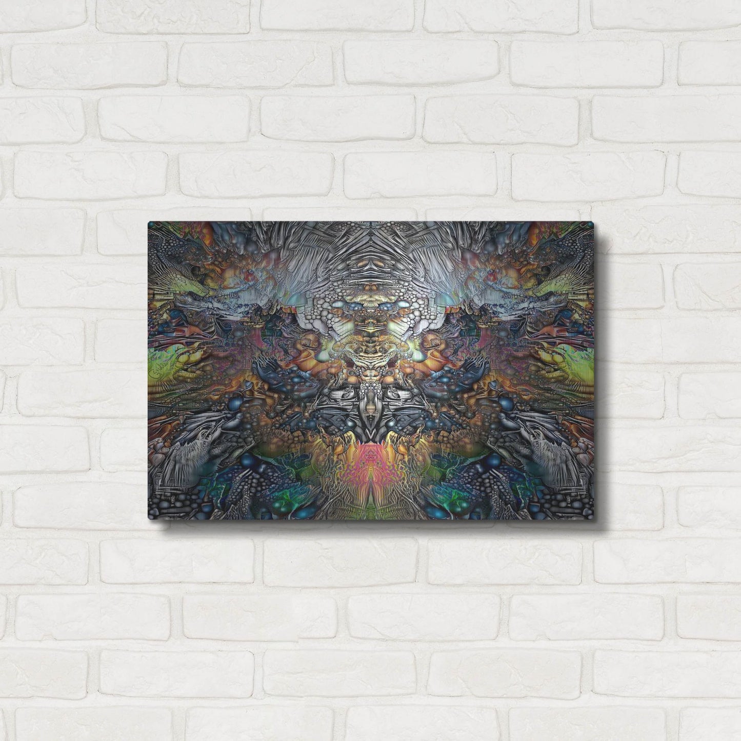 Luxe Metal Art 'Samael' by Pedro Gavidia, Metal Wall Art,24x16