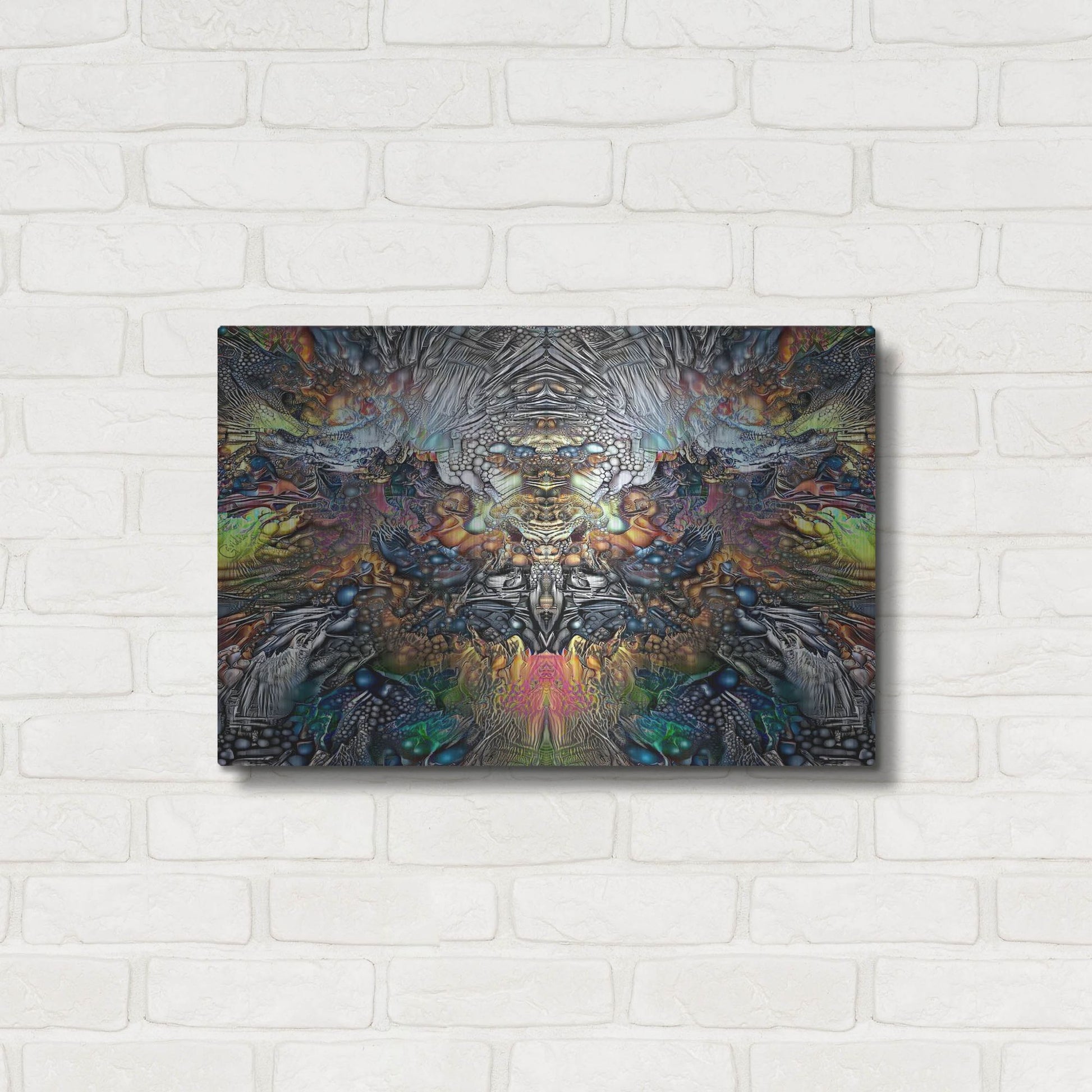 Luxe Metal Art 'Samael' by Pedro Gavidia, Metal Wall Art,24x16