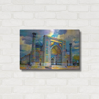 Luxe Metal Art 'Samarkand Uzbekistan Registan' by Pedro Gavidia, Metal Wall Art,24x16