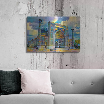 Luxe Metal Art 'Samarkand Uzbekistan Registan' by Pedro Gavidia, Metal Wall Art,36x24
