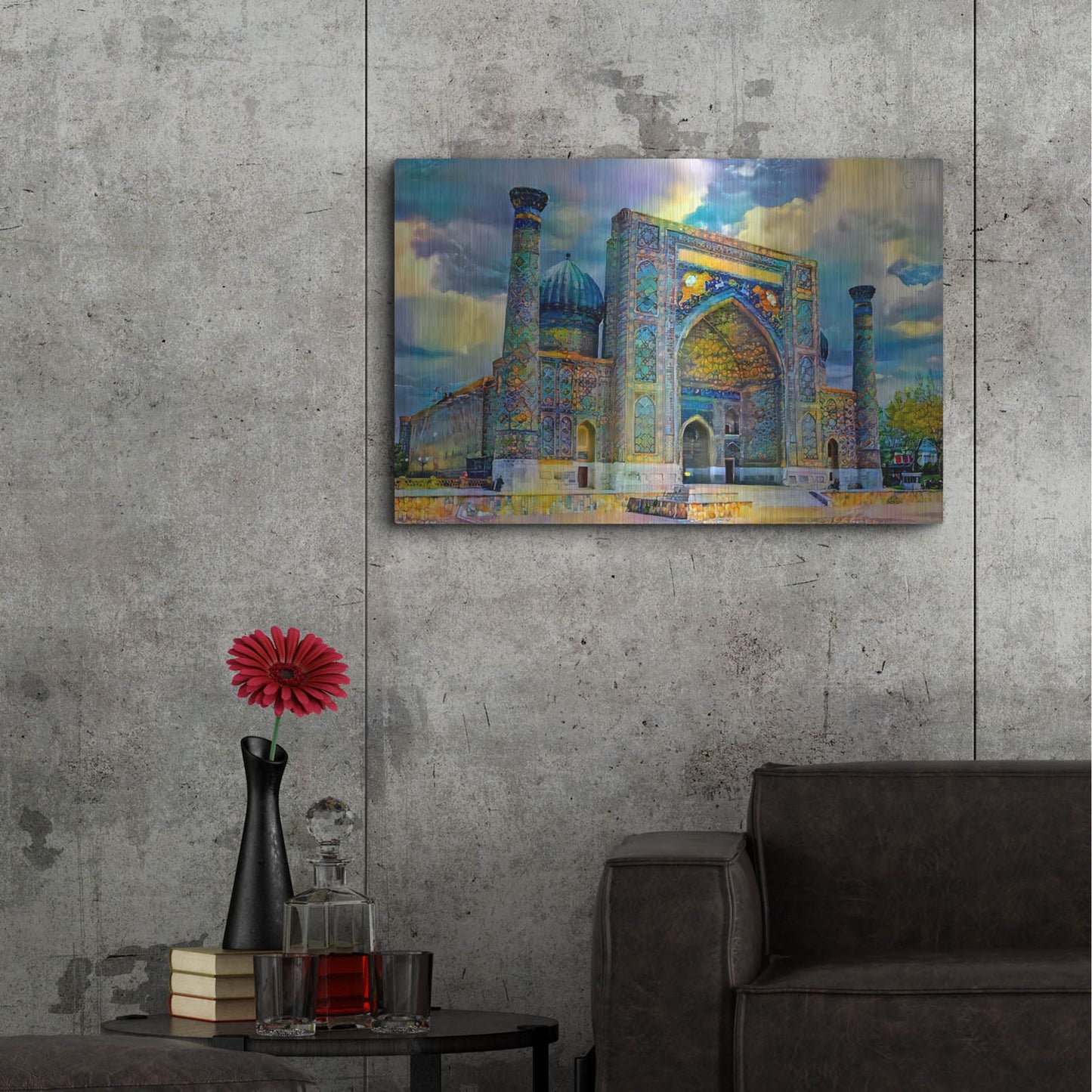 Luxe Metal Art 'Samarkand Uzbekistan Registan' by Pedro Gavidia, Metal Wall Art,36x24