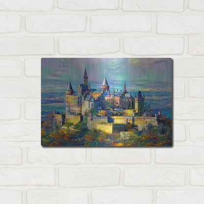 Luxe Metal Art 'Stuttgart Germany Hohenzollern Castle' by Pedro Gavidia, Metal Wall Art,16x12