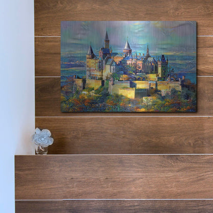 Luxe Metal Art 'Stuttgart Germany Hohenzollern Castle' by Pedro Gavidia, Metal Wall Art,16x12