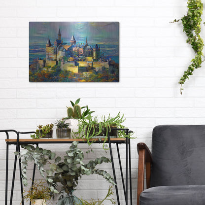 Luxe Metal Art 'Stuttgart Germany Hohenzollern Castle' by Pedro Gavidia, Metal Wall Art,16x12