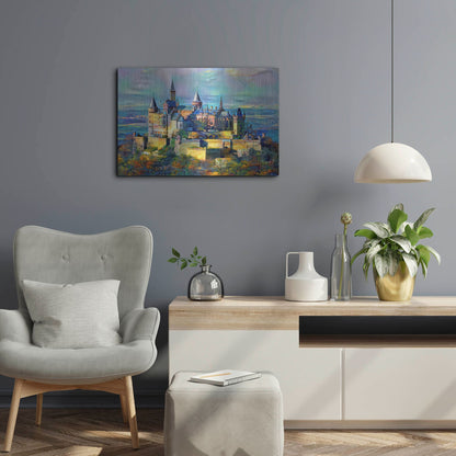 Luxe Metal Art 'Stuttgart Germany Hohenzollern Castle' by Pedro Gavidia, Metal Wall Art,24x16