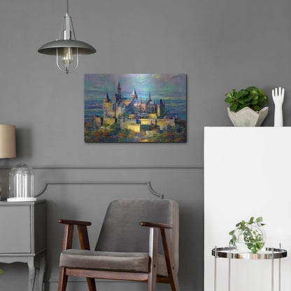 Luxe Metal Art 'Stuttgart Germany Hohenzollern Castle' by Pedro Gavidia, Metal Wall Art,24x16