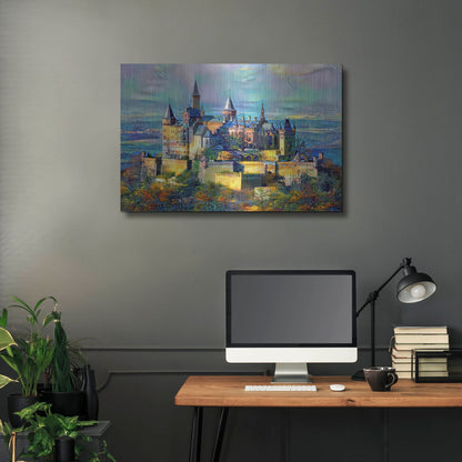 Luxe Metal Art 'Stuttgart Germany Hohenzollern Castle' by Pedro Gavidia, Metal Wall Art,36x24