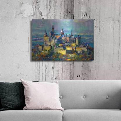 Luxe Metal Art 'Stuttgart Germany Hohenzollern Castle' by Pedro Gavidia, Metal Wall Art,36x24