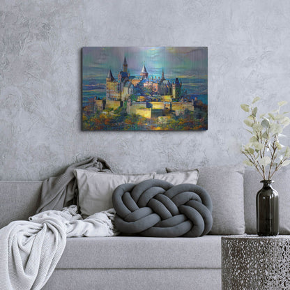 Luxe Metal Art 'Stuttgart Germany Hohenzollern Castle' by Pedro Gavidia, Metal Wall Art,36x24