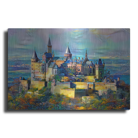 Luxe Metal Art 'Stuttgart Germany Hohenzollern Castle' by Pedro Gavidia, Metal Wall Art