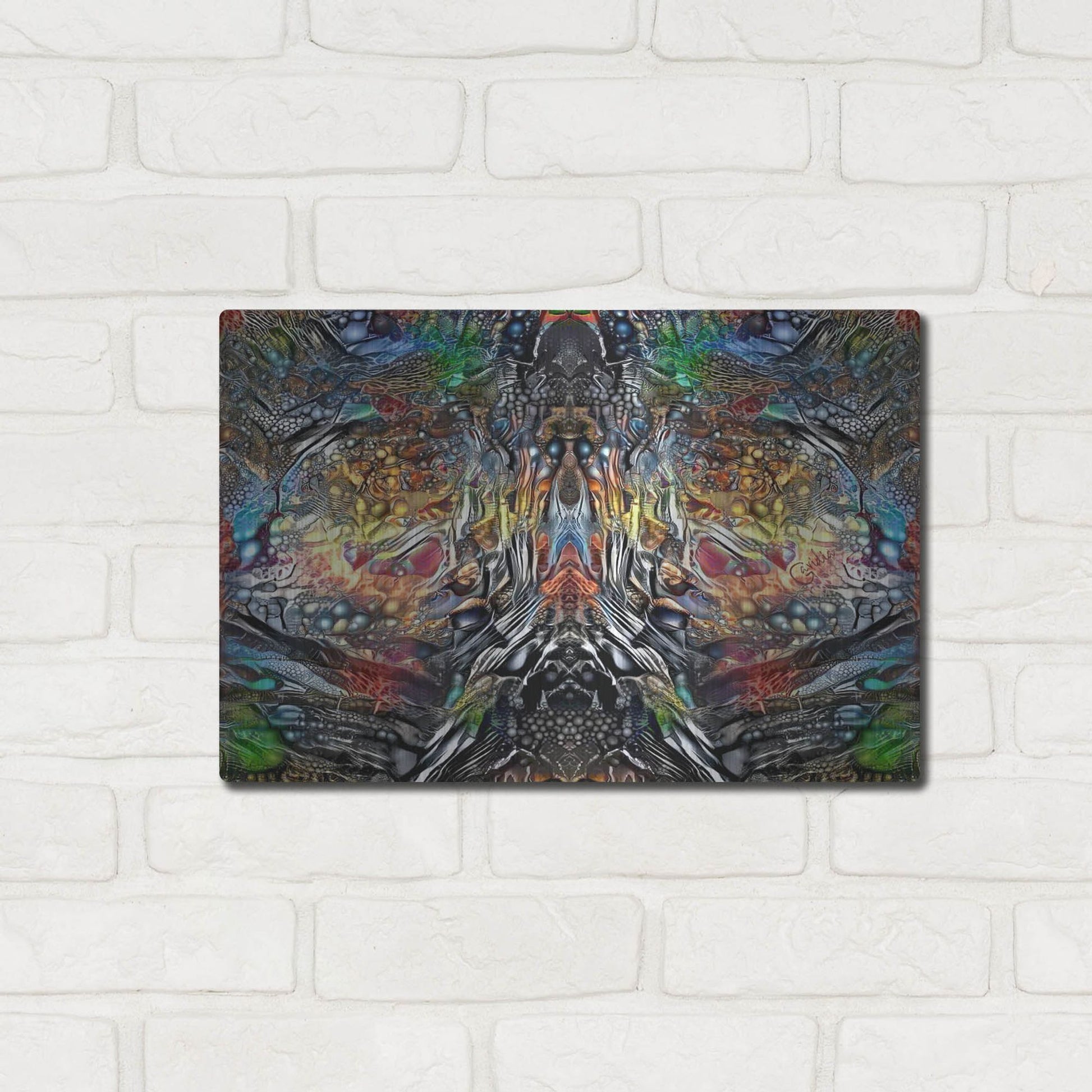 Luxe Metal Art 'The Color Of Wisdom' by Pedro Gavidia, Metal Wall Art,16x12