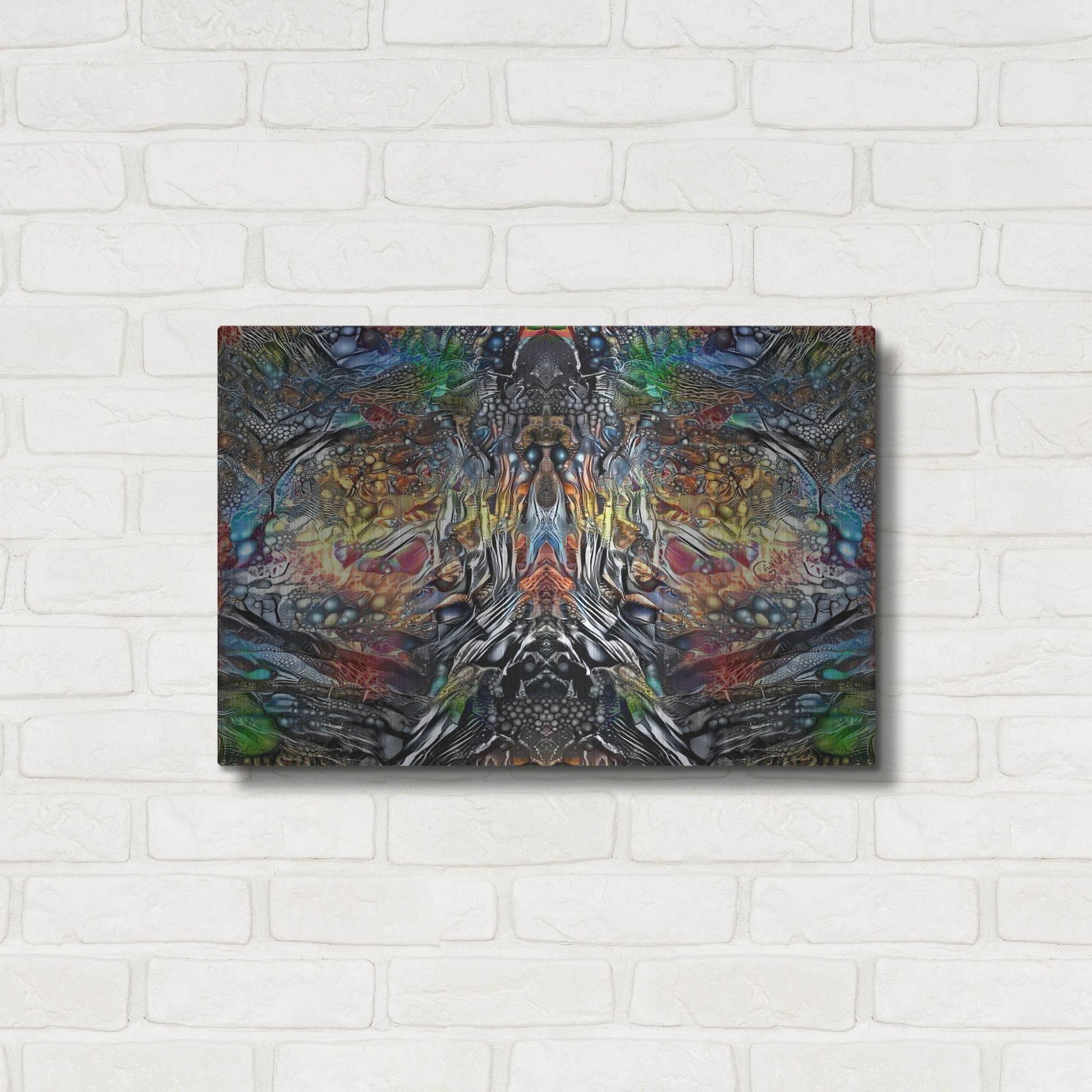 Luxe Metal Art 'The Color Of Wisdom' by Pedro Gavidia, Metal Wall Art,24x16