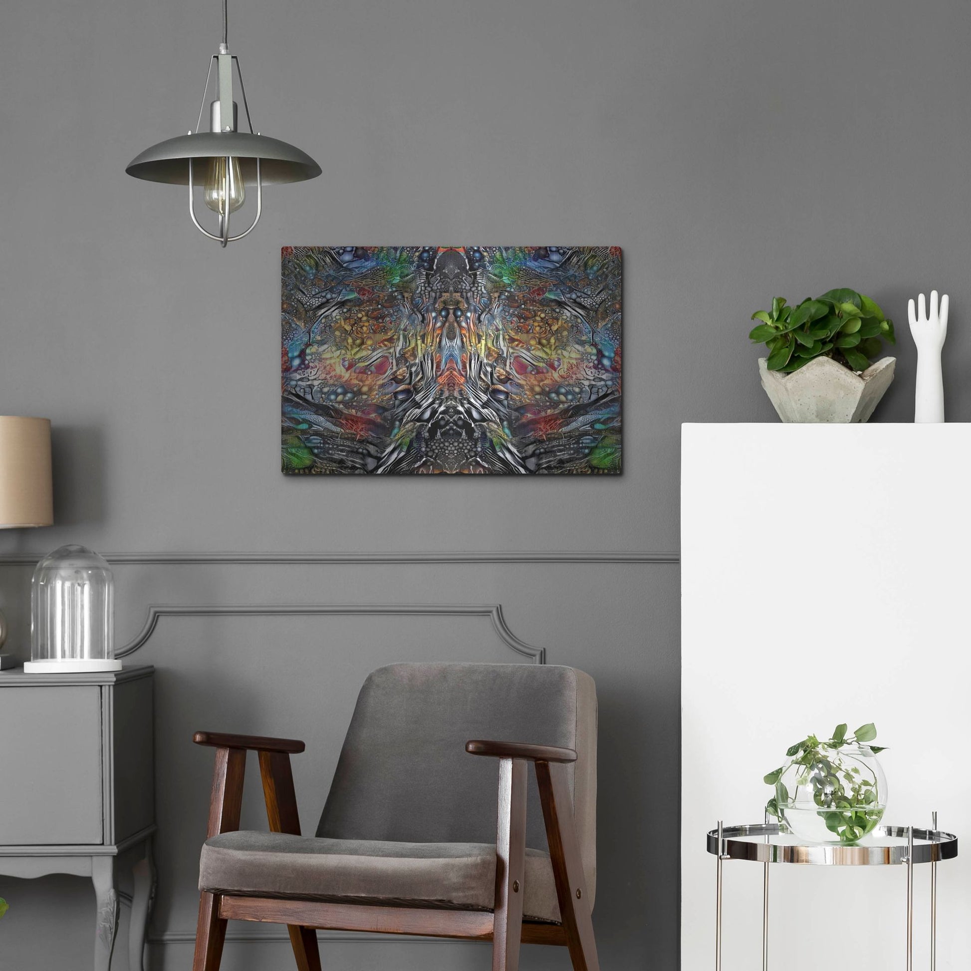 Luxe Metal Art 'The Color Of Wisdom' by Pedro Gavidia, Metal Wall Art,24x16