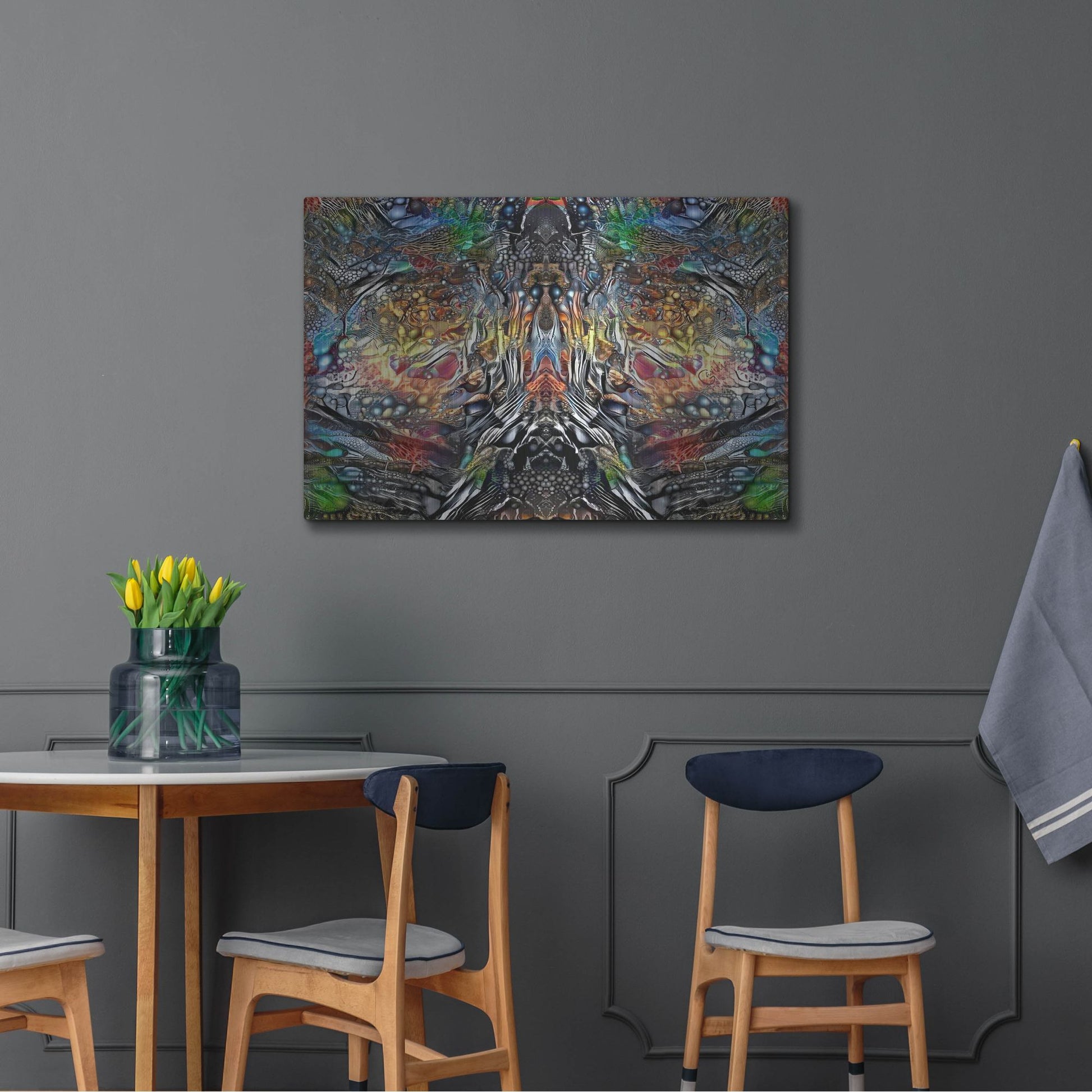 Luxe Metal Art 'The Color Of Wisdom' by Pedro Gavidia, Metal Wall Art,36x24