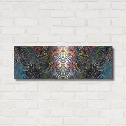 Luxe Metal Art 'The Creation Of Hades' by Pedro Gavidia, Metal Wall Art,36x12