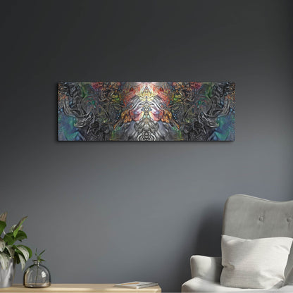 Luxe Metal Art 'The Creation Of Hades' by Pedro Gavidia, Metal Wall Art,36x12