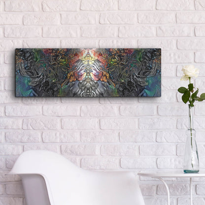 Luxe Metal Art 'The Creation Of Hades' by Pedro Gavidia, Metal Wall Art,36x12