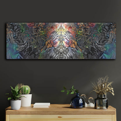Luxe Metal Art 'The Creation Of Hades' by Pedro Gavidia, Metal Wall Art,36x12