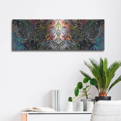 Luxe Metal Art 'The Creation Of Hades' by Pedro Gavidia, Metal Wall Art,36x12