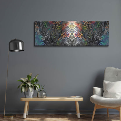 Luxe Metal Art 'The Creation Of Hades' by Pedro Gavidia, Metal Wall Art,48x16