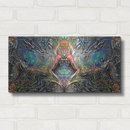 Luxe Metal Art 'The Deceitful Cloak Of Religions' by Pedro Gavidia, Metal Wall Art,24x12