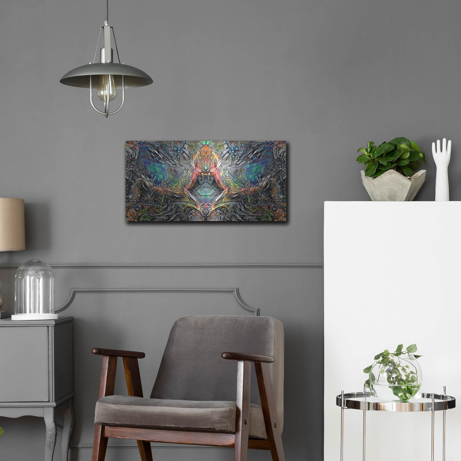 Luxe Metal Art 'The Deceitful Cloak Of Religions' by Pedro Gavidia, Metal Wall Art,24x12