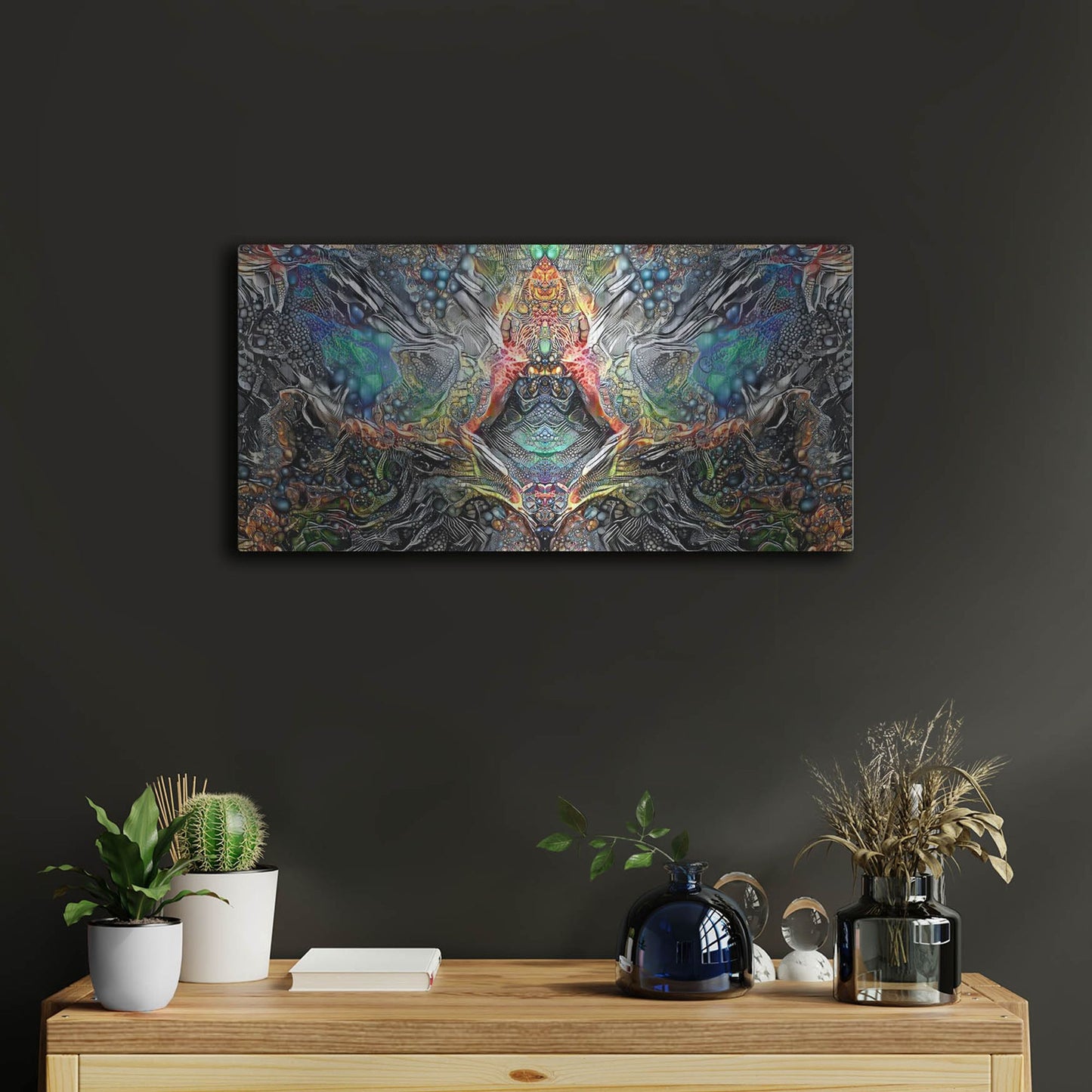 Luxe Metal Art 'The Deceitful Cloak Of Religions' by Pedro Gavidia, Metal Wall Art,24x12