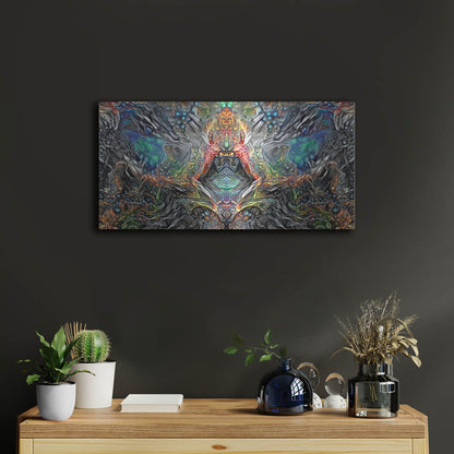 Luxe Metal Art 'The Deceitful Cloak Of Religions' by Pedro Gavidia, Metal Wall Art,24x12