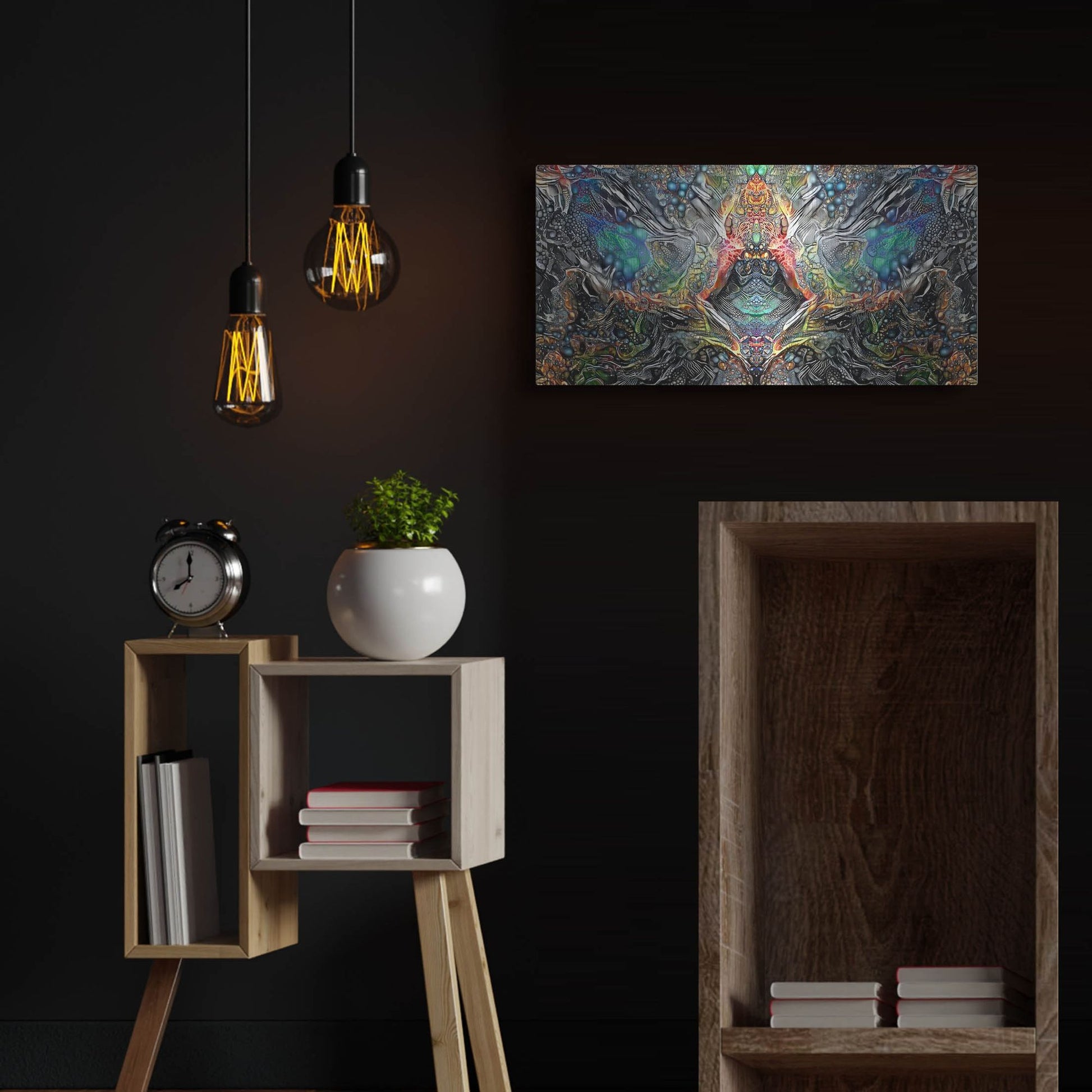 Luxe Metal Art 'The Deceitful Cloak Of Religions' by Pedro Gavidia, Metal Wall Art,24x12