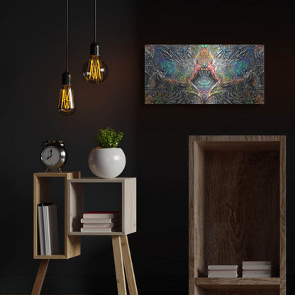 Luxe Metal Art 'The Deceitful Cloak Of Religions' by Pedro Gavidia, Metal Wall Art,24x12