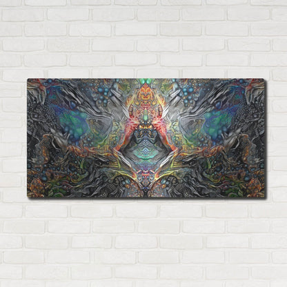 Luxe Metal Art 'The Deceitful Cloak Of Religions' by Pedro Gavidia, Metal Wall Art,48x24