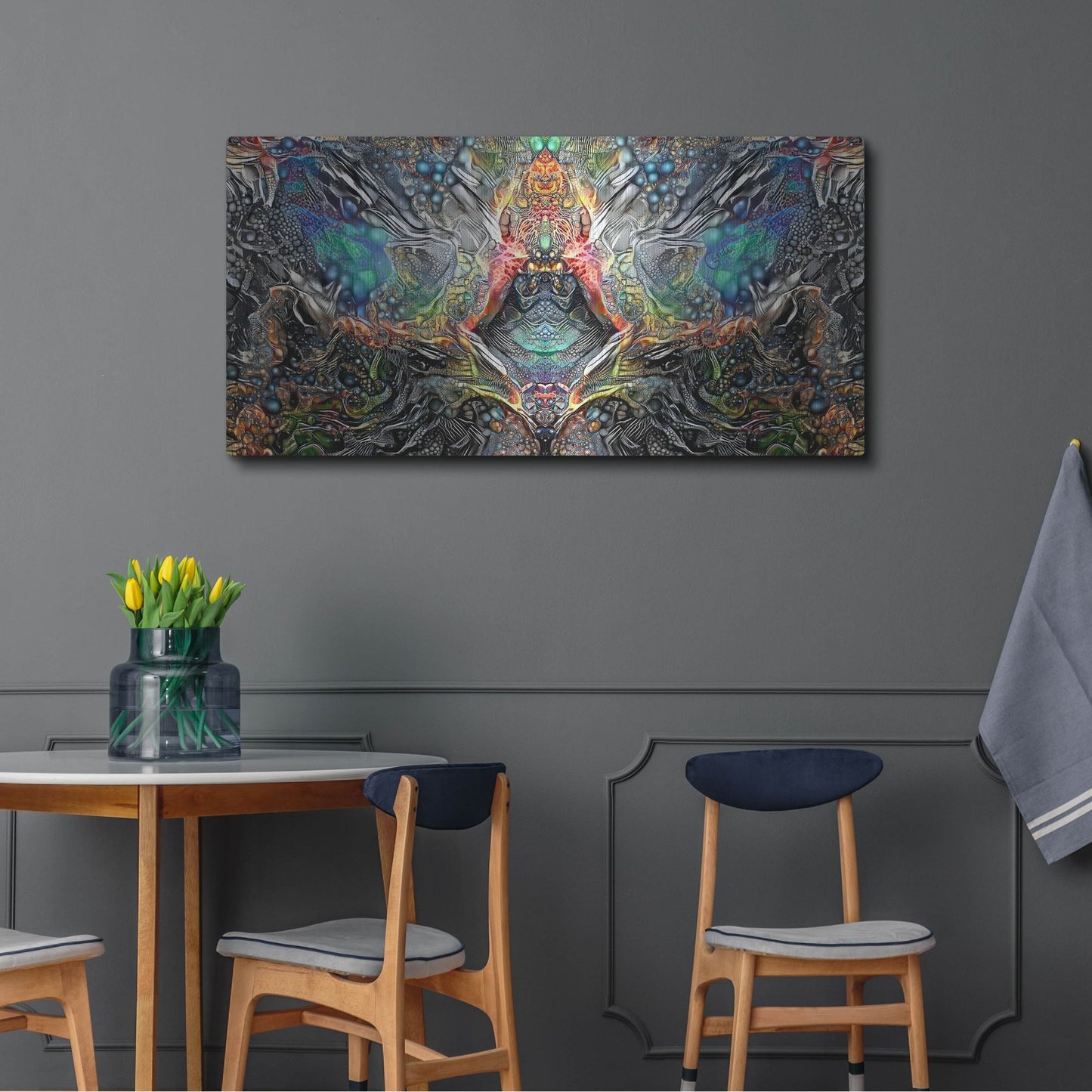 Luxe Metal Art 'The Deceitful Cloak Of Religions' by Pedro Gavidia, Metal Wall Art,48x24