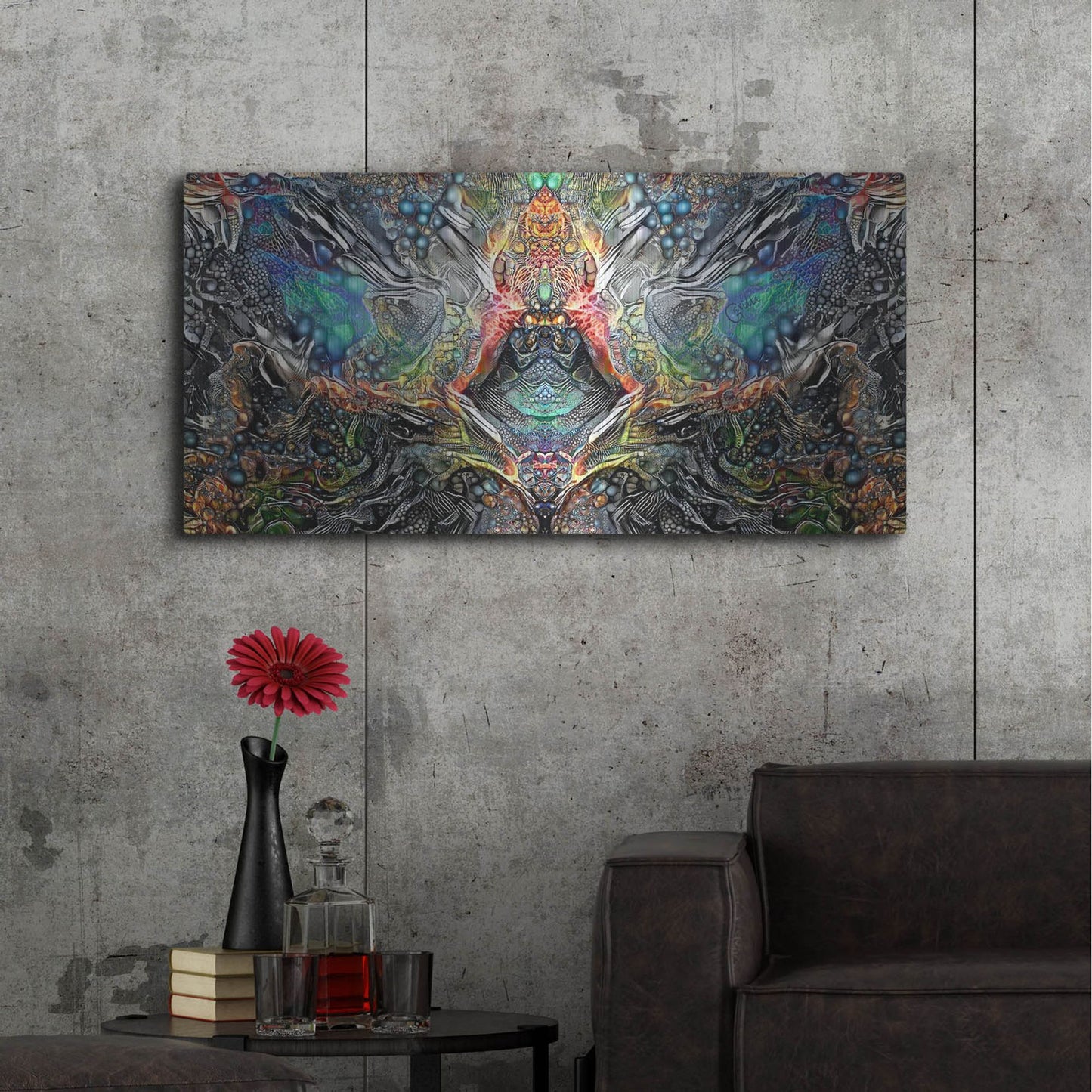 Luxe Metal Art 'The Deceitful Cloak Of Religions' by Pedro Gavidia, Metal Wall Art,48x24