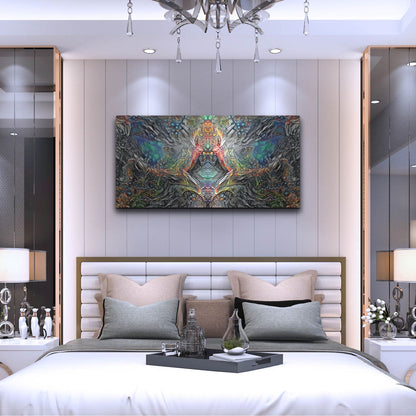 Luxe Metal Art 'The Deceitful Cloak Of Religions' by Pedro Gavidia, Metal Wall Art,48x24