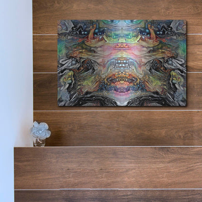 Luxe Metal Art 'The Minotaurs Lament' by Pedro Gavidia, Metal Wall Art,16x12