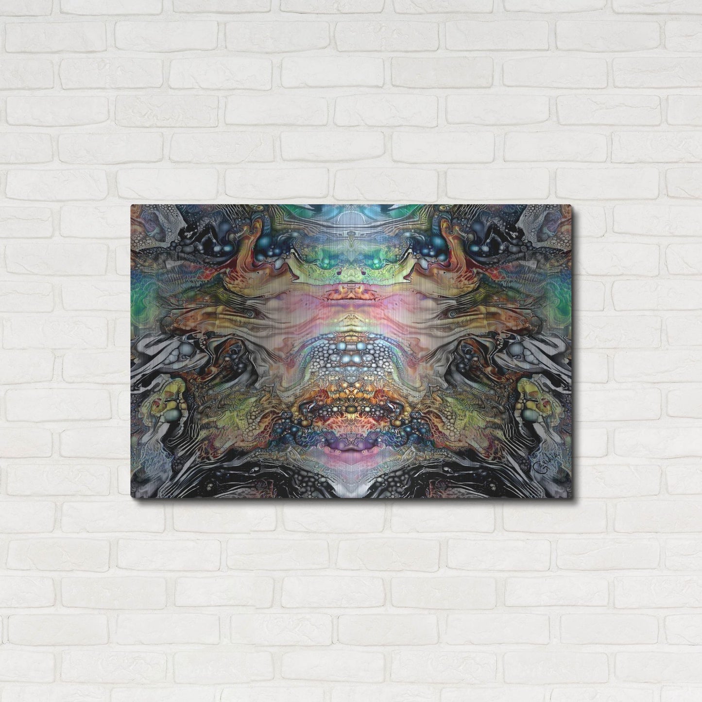 Luxe Metal Art 'The Minotaurs Lament' by Pedro Gavidia, Metal Wall Art,36x24