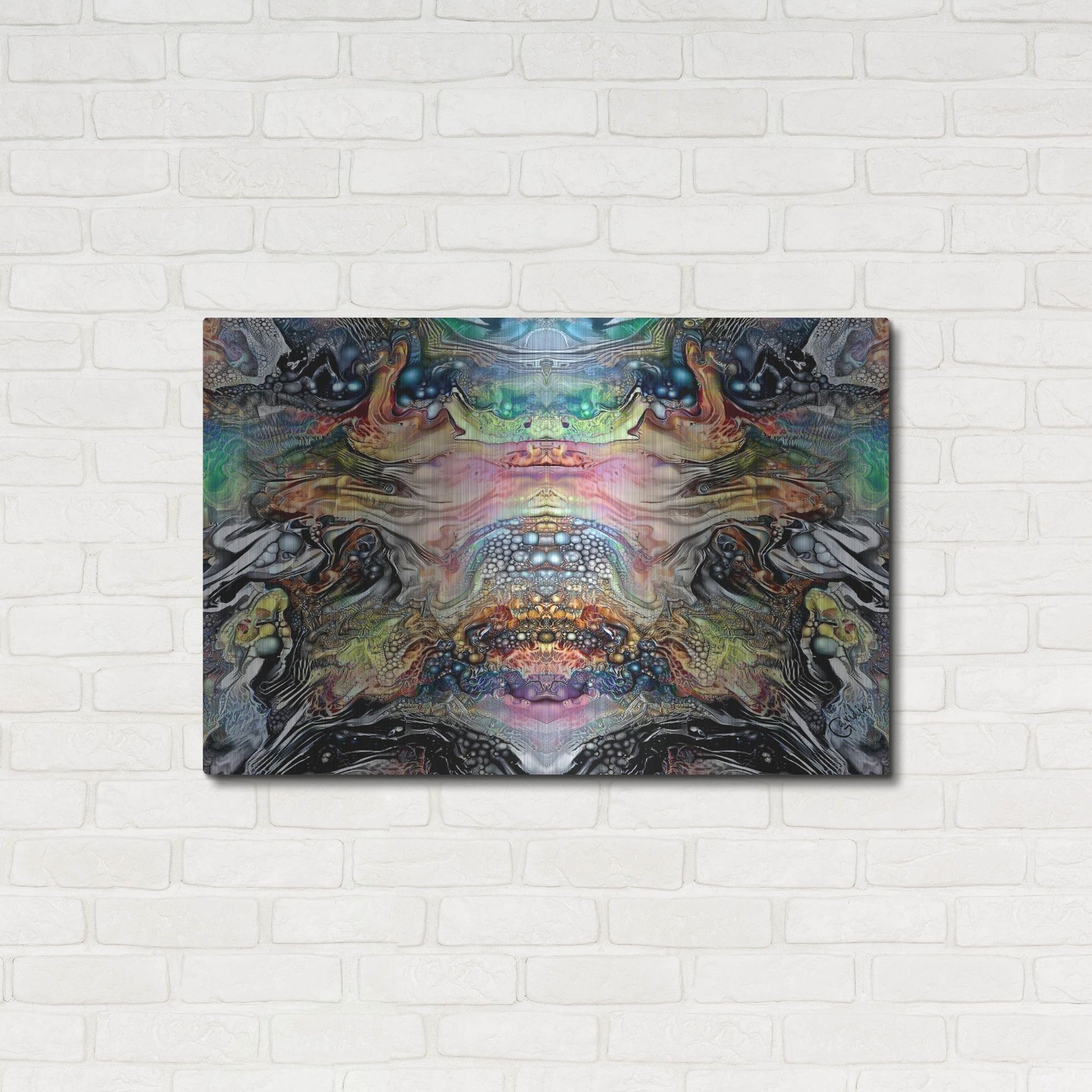 Luxe Metal Art 'The Minotaurs Lament' by Pedro Gavidia, Metal Wall Art,36x24