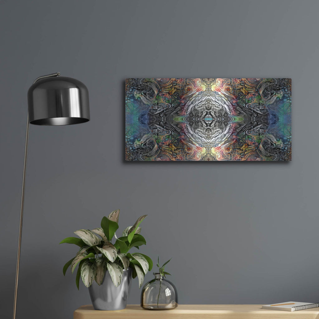 Luxe Metal Art 'The Origin Of The Universe' by Pedro Gavidia, Metal Wall Art,24x12