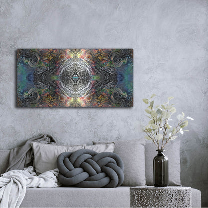Luxe Metal Art 'The Origin Of The Universe' by Pedro Gavidia, Metal Wall Art,48x24