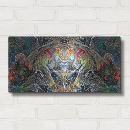 Luxe Metal Art 'The Strange Intelligence Enclosure' by Pedro Gavidia, Metal Wall Art,24x12