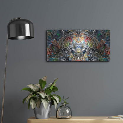 Luxe Metal Art 'The Strange Intelligence Enclosure' by Pedro Gavidia, Metal Wall Art,24x12