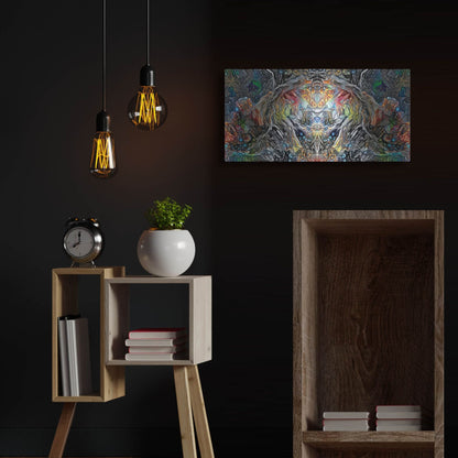 Luxe Metal Art 'The Strange Intelligence Enclosure' by Pedro Gavidia, Metal Wall Art,24x12