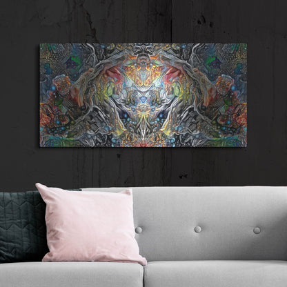Luxe Metal Art 'The Strange Intelligence Enclosure' by Pedro Gavidia, Metal Wall Art,48x24