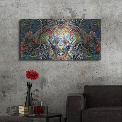 Luxe Metal Art 'The Strange Intelligence Enclosure' by Pedro Gavidia, Metal Wall Art,48x24