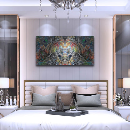 Luxe Metal Art 'The Strange Intelligence Enclosure' by Pedro Gavidia, Metal Wall Art,48x24