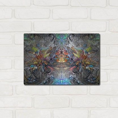 Luxe Metal Art 'Tlaloc Gestation' by Pedro Gavidia, Metal Wall Art,16x12